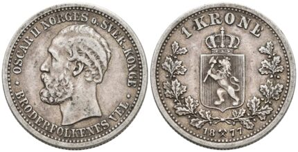 1877 Norge 1 Krone, 1+