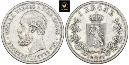 1885 Norge 1 Krone. 1+