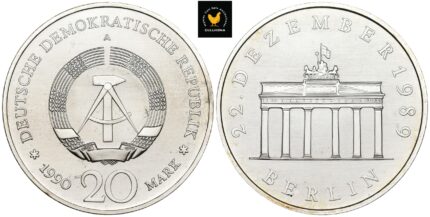 1990 Tyskland A 20 Mark - Brandenburg Gate