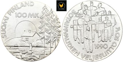 1990 Finland 100 Markkaa - 50 Years of the Disabled Veterans Organization, 0