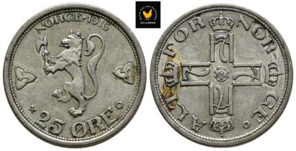 1916 Norge 25 Øre, 1+