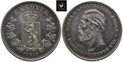 1893 Norge 2 Kroner, 1+/01