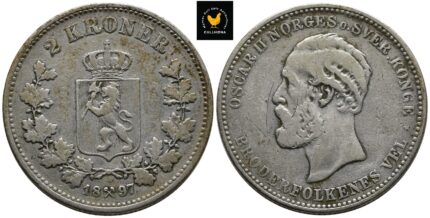 1897 Norge 2 Kroner, 1, Graffiti