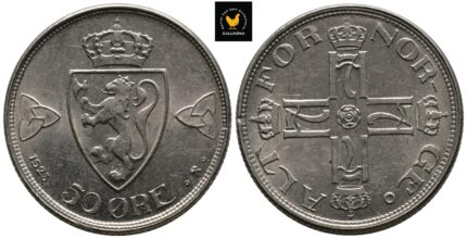 1923 Norge 50 Øre, uten hull, 01