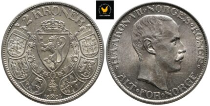 1908 Norge 2 Kroner, 0/01