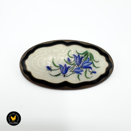 Brosje i sølv med emalje- Thorleif Johnsen