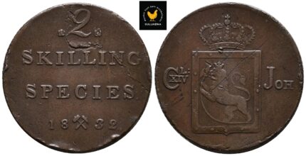 1832 Norge 2 Skilling, 1+