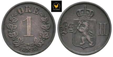 1885 Norge 1 Øre, 1+