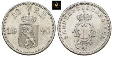 1890 Norge 10 Øre, 0/01