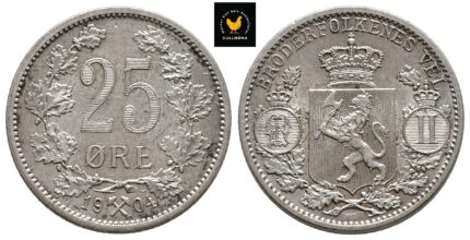 1904 Norge 25 Øre, 0/01