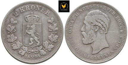 1894 Norge 2 Kroner, 1, Riper