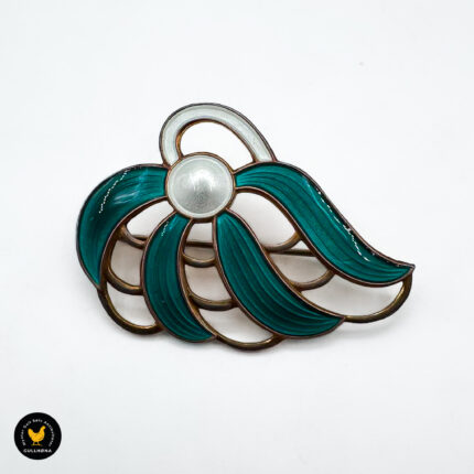 Brosje i Sølv med Emalje - Aksel Holmsen