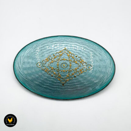 Brosje i sølv med gulldekor og turkis emalje - Nils M. Elvik