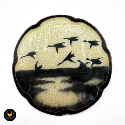 Brosje i Sølv med Emalje, Fuglemotiv - Hjortdahl