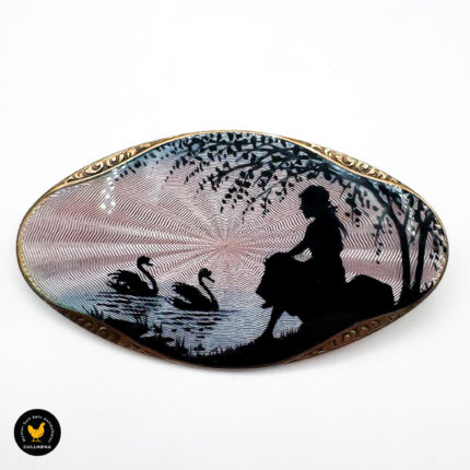 Brosje i Sølv med Emalje - Nils M. Elvik