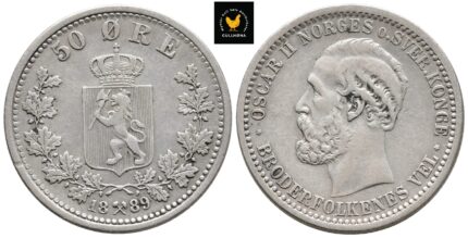 1889 Norge 50 Øre, 1+