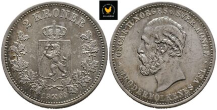 1900 Norge 2 Kroner, 0/01, Renset