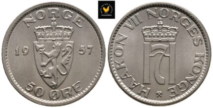 1957 Norge 50 Øre, 0