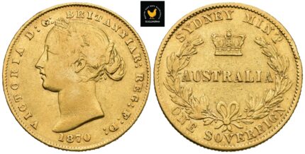 1870 Australia 1 Sovereign, 1/1+