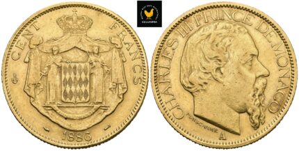 1886 Monaco 100 Francs, 1+