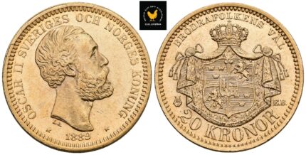 1889 Sverige 20 Kroner, 0/01