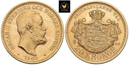 1900 Sverige 20 Kroner, 0/01, Ripe