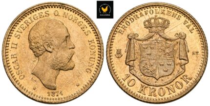 1874 Sverige 10 Kroner, 0/01