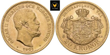 1901 Sverige 20 Kroner, 0/01