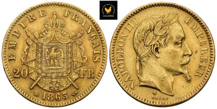 1863 Frankrike 20 Francs, 1+