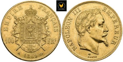 1869 A Frankrike 100 Francs, 01, Renset