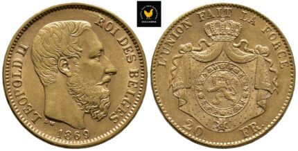 1869 Belgia 20 Francs, 0/01
