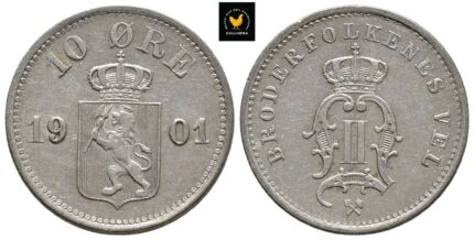 1901 Norge 10 Øre, 1+