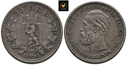 1893 Norge 50 Øre, 1/1+