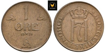 1921 Norge 1 Øre, 01, Svakt preg