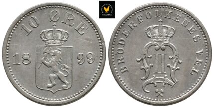 1899 Norge 10 Øre, 01, Riper