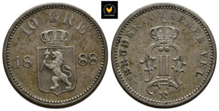 1888 Norge 10 Øre, 1+