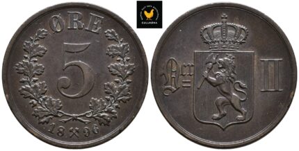 1896 Norge 5 Øre, 1+/01