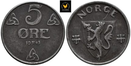 1945 Norge 5 Øre, 1+