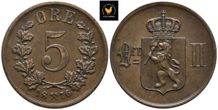 1876 Norge 5 Øre, 01