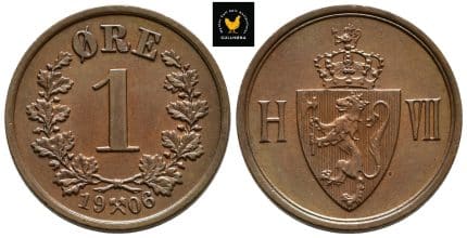 1906 Norge 1 Øre, God 0/01