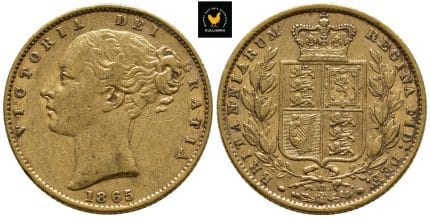 1865 England 1 Sovereign Kv.1/1+