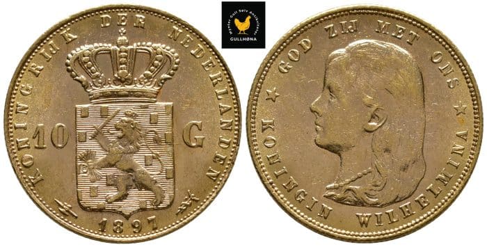 1897 Nederland 10 Gulden, 0/01