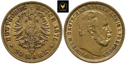 1875 Tyskland, Preussen 20 Mark, 1+