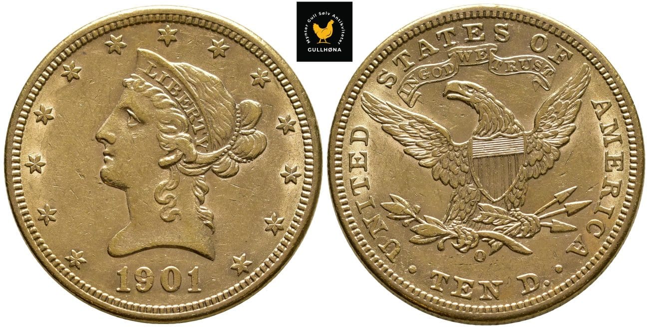 1901 O USA 10 Dollars, 01