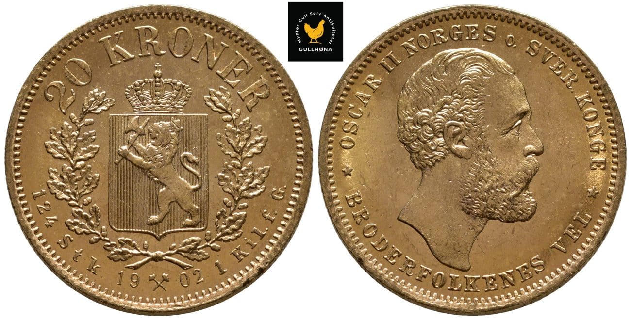 1902 Norge 20 Kroner, 0/01