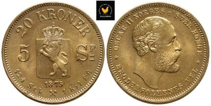 1875 Norge 20 Kroner, 0/01