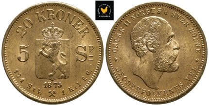 1875 Norge 20 Kroner, 0/01