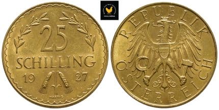 1927 Østerrike 25 Schilling, 0/01