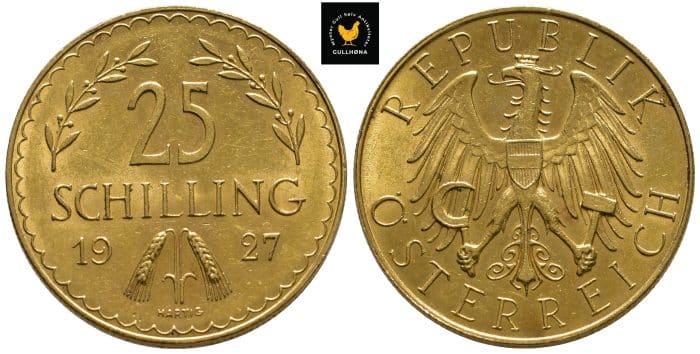 1927 Østerrike 25 Schilling, 0/01