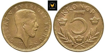 1920 Sverige 5 Kronor, 0/01